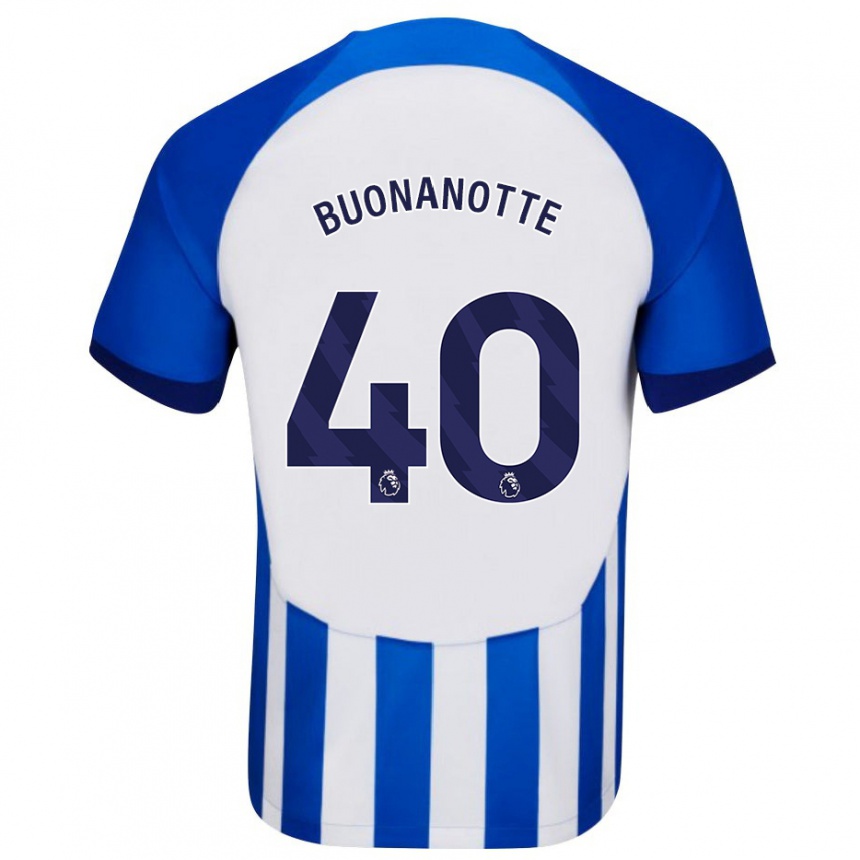 Vaikiškas Facundo Buonanotte #40 Mėlyna Namų Marškinėliai 2023/24 T-Shirt