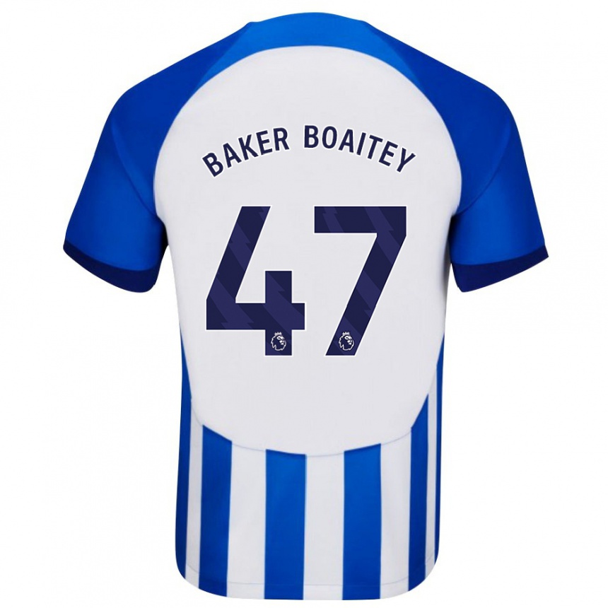 Vaikiškas Benicio Baker-Boaitey #47 Mėlyna Namų Marškinėliai 2023/24 T-Shirt