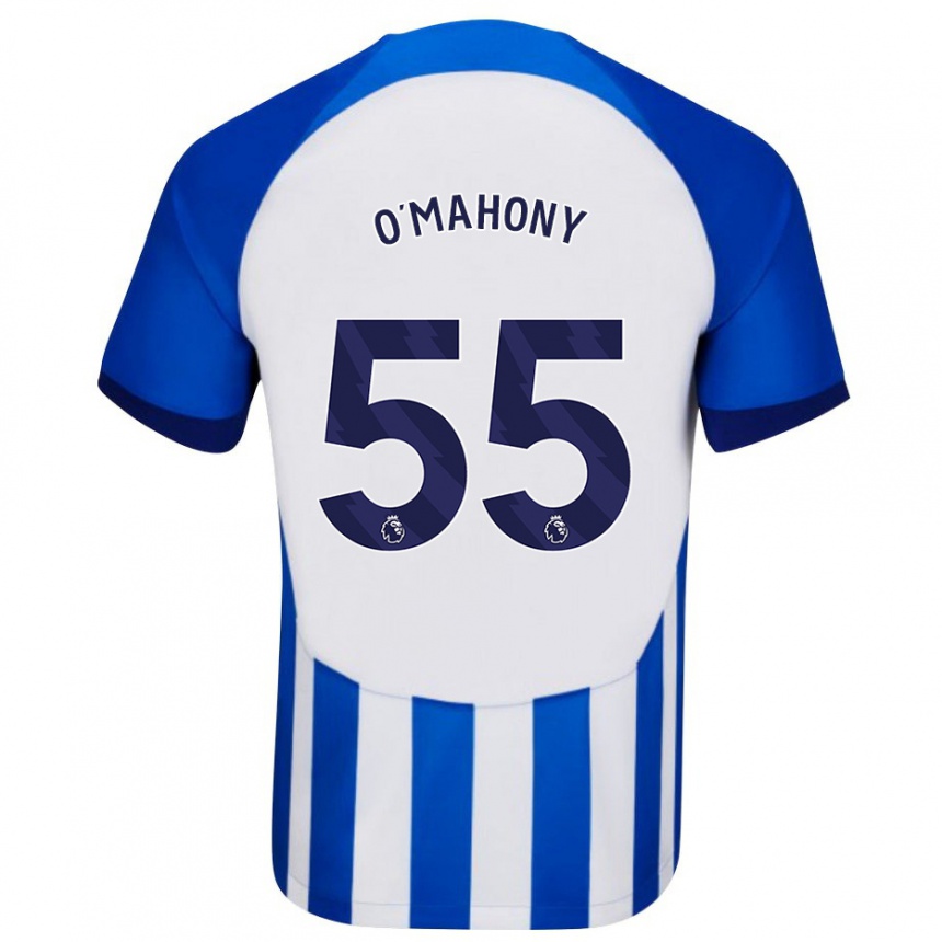 Vaikiškas Mark O'mahony #55 Mėlyna Namų Marškinėliai 2023/24 T-Shirt