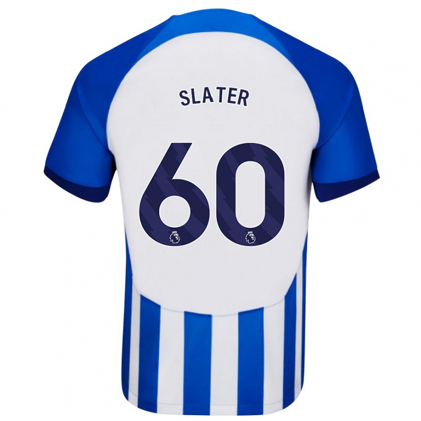 Vaikiškas Jacob Slater #60 Mėlyna Namų Marškinėliai 2023/24 T-Shirt