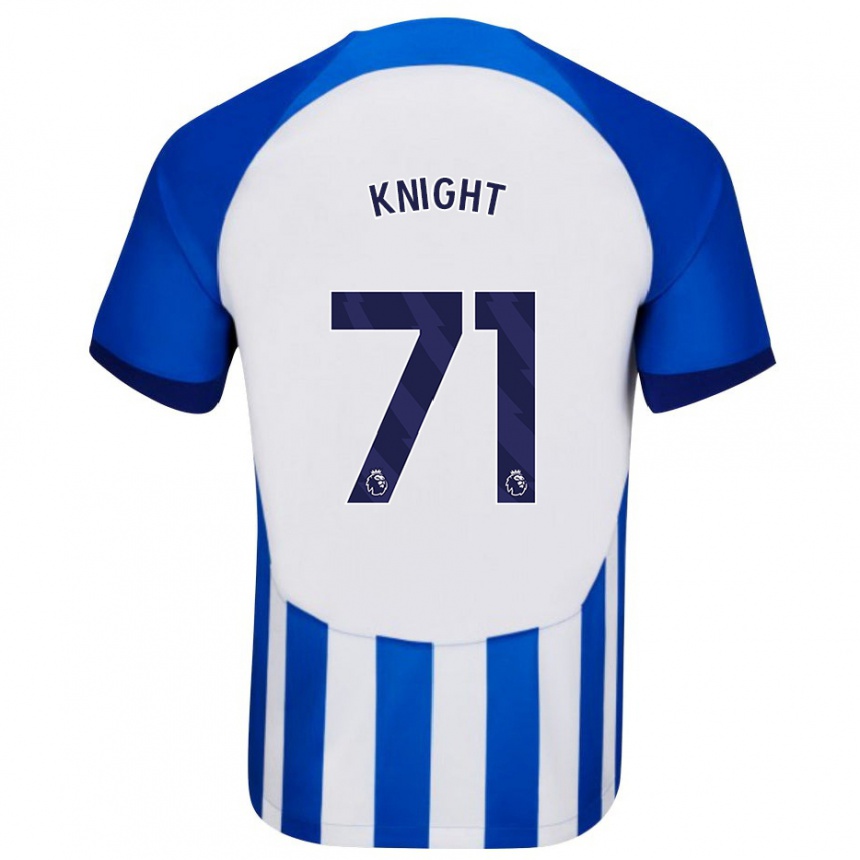 Vaikiškas Joe Knight #71 Mėlyna Namų Marškinėliai 2023/24 T-Shirt
