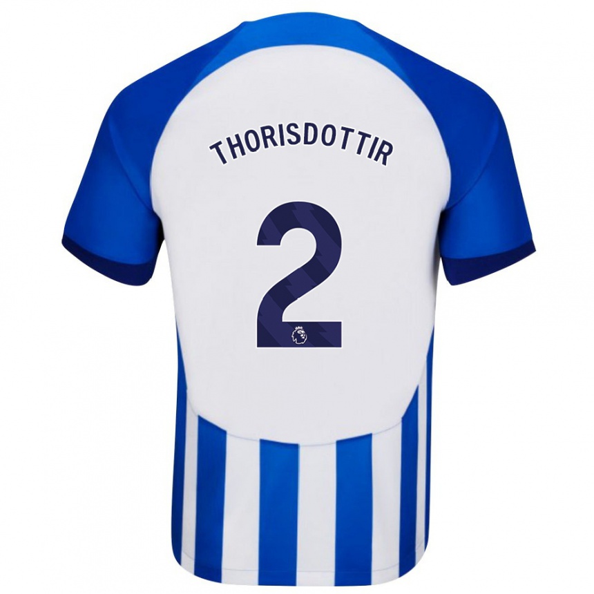 Vaikiškas Maria Thorisdottir #2 Mėlyna Namų Marškinėliai 2023/24 T-Shirt