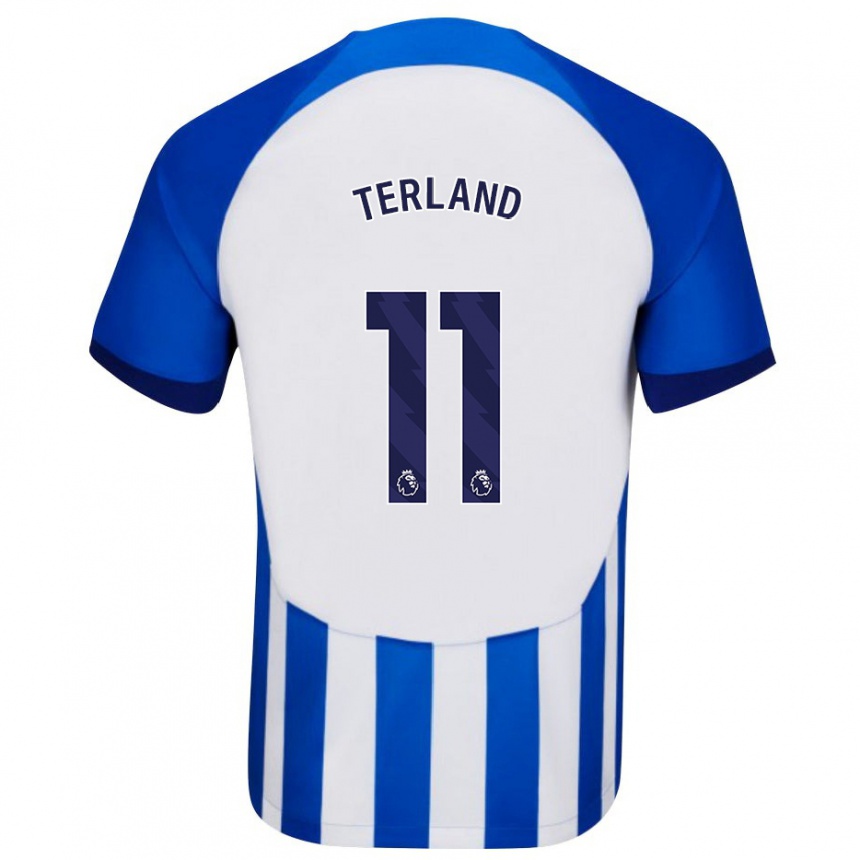 Vaikiškas Elisabeth Terland #11 Mėlyna Namų Marškinėliai 2023/24 T-Shirt