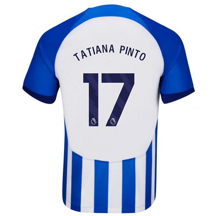 Vaikiškas Tatiana Vanessa Ferreira Pinto #17 Mėlyna Namų Marškinėliai 2023/24 T-Shirt