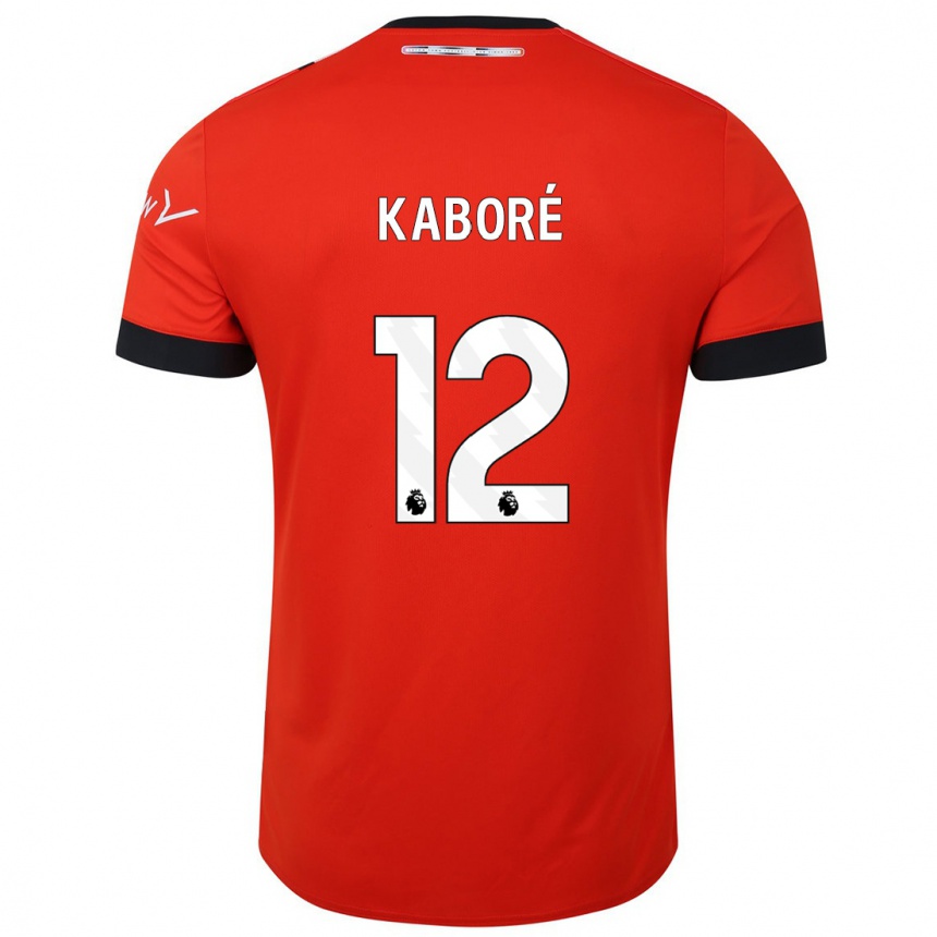 Vaikiškas Issa Kabore #12 Raudona Namų Marškinėliai 2023/24 T-Shirt