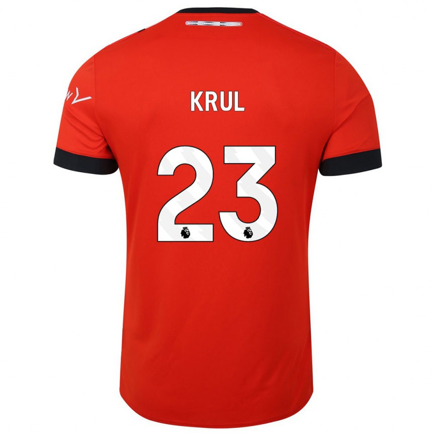 Vaikiškas Tim Krul #23 Raudona Namų Marškinėliai 2023/24 T-Shirt