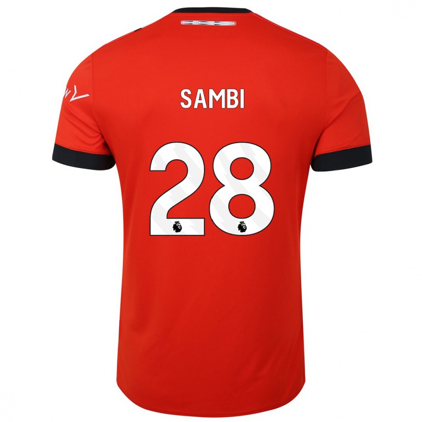 Vaikiškas Albert Sambi Lokonga #28 Raudona Namų Marškinėliai 2023/24 T-Shirt