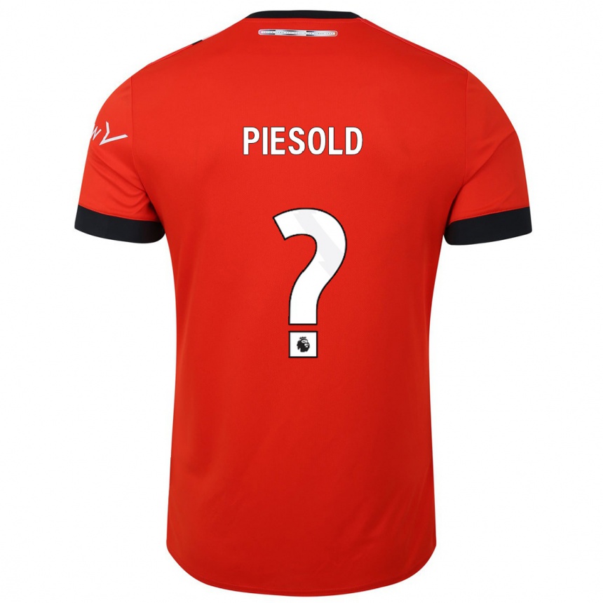 Vaikiškas Axel Piesold #0 Raudona Namų Marškinėliai 2023/24 T-Shirt