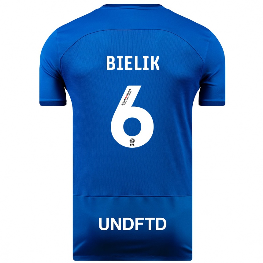 Vaikiškas Krystian Bielik #6 Mėlyna Namų Marškinėliai 2023/24 T-Shirt