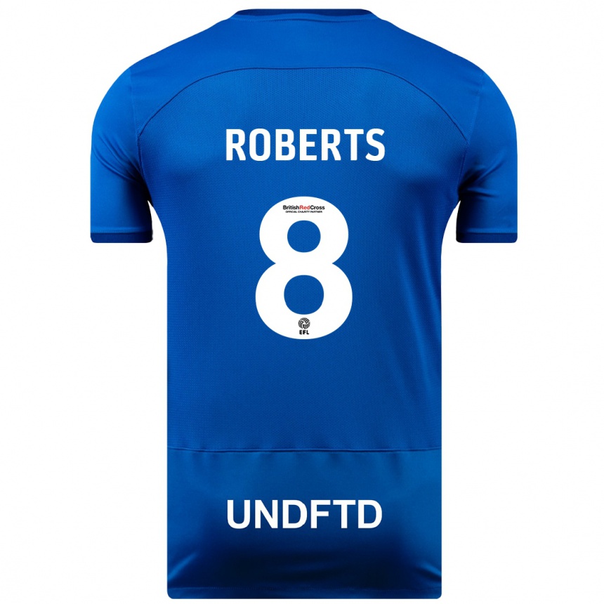 Vaikiškas Tyler Roberts #8 Mėlyna Namų Marškinėliai 2023/24 T-Shirt