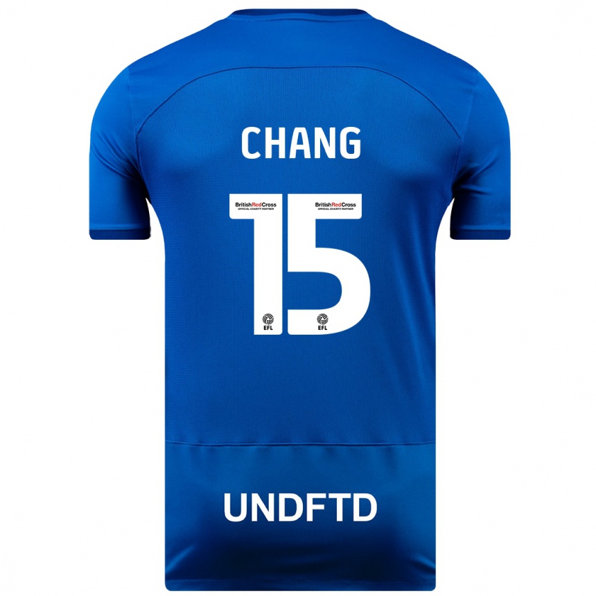 Vaikiškas Alfie Chang #15 Mėlyna Namų Marškinėliai 2023/24 T-Shirt