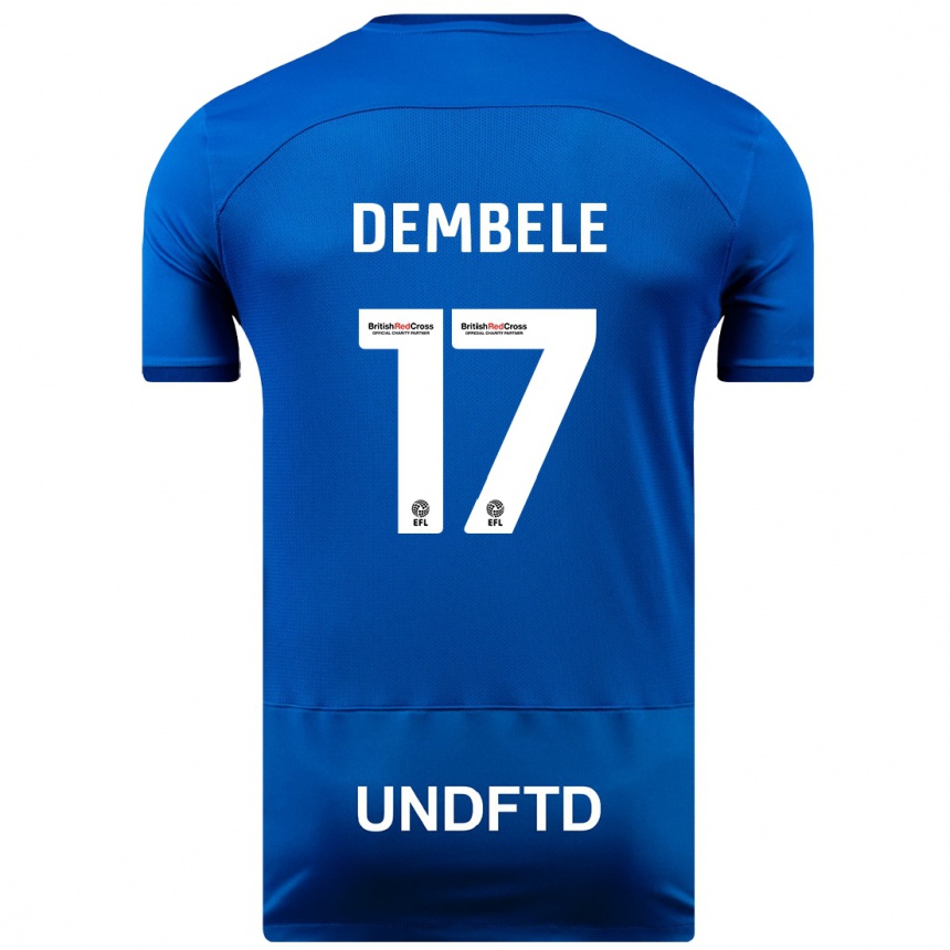 Vaikiškas Siriki Dembélé #17 Mėlyna Namų Marškinėliai 2023/24 T-Shirt