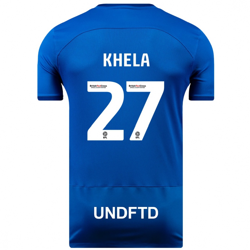 Vaikiškas Brandon Khela #27 Mėlyna Namų Marškinėliai 2023/24 T-Shirt