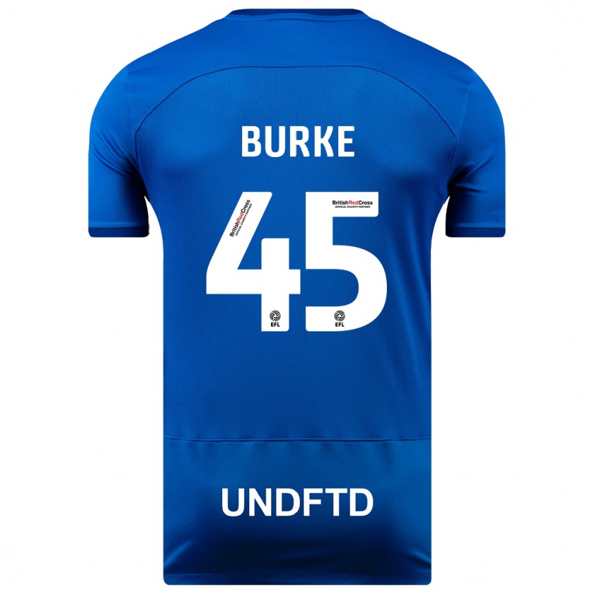 Vaikiškas Oliver Burke #45 Mėlyna Namų Marškinėliai 2023/24 T-Shirt