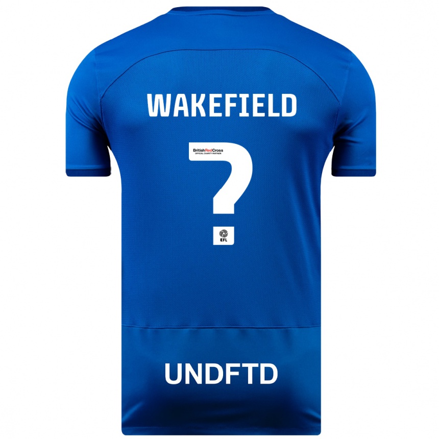 Vaikiškas Kieran Wakefield #0 Mėlyna Namų Marškinėliai 2023/24 T-Shirt