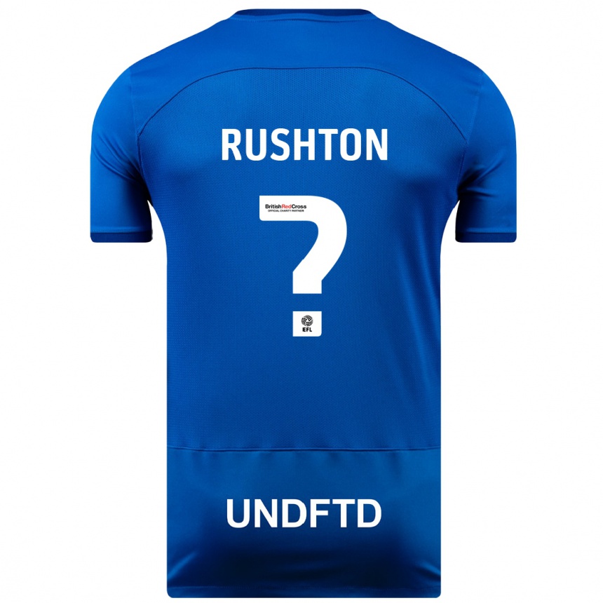 Vaikiškas Niall Rushton #0 Mėlyna Namų Marškinėliai 2023/24 T-Shirt