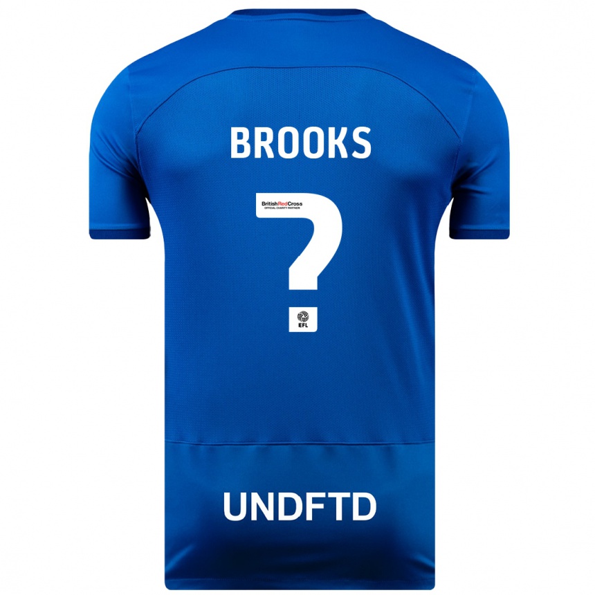 Vaikiškas Kobi Brooks #0 Mėlyna Namų Marškinėliai 2023/24 T-Shirt