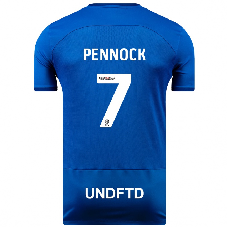 Vaikiškas Jade Pennock #7 Mėlyna Namų Marškinėliai 2023/24 T-Shirt