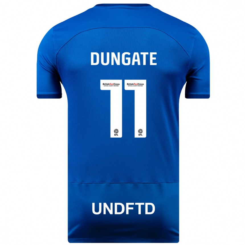 Vaikiškas Katie Dungate #11 Mėlyna Namų Marškinėliai 2023/24 T-Shirt