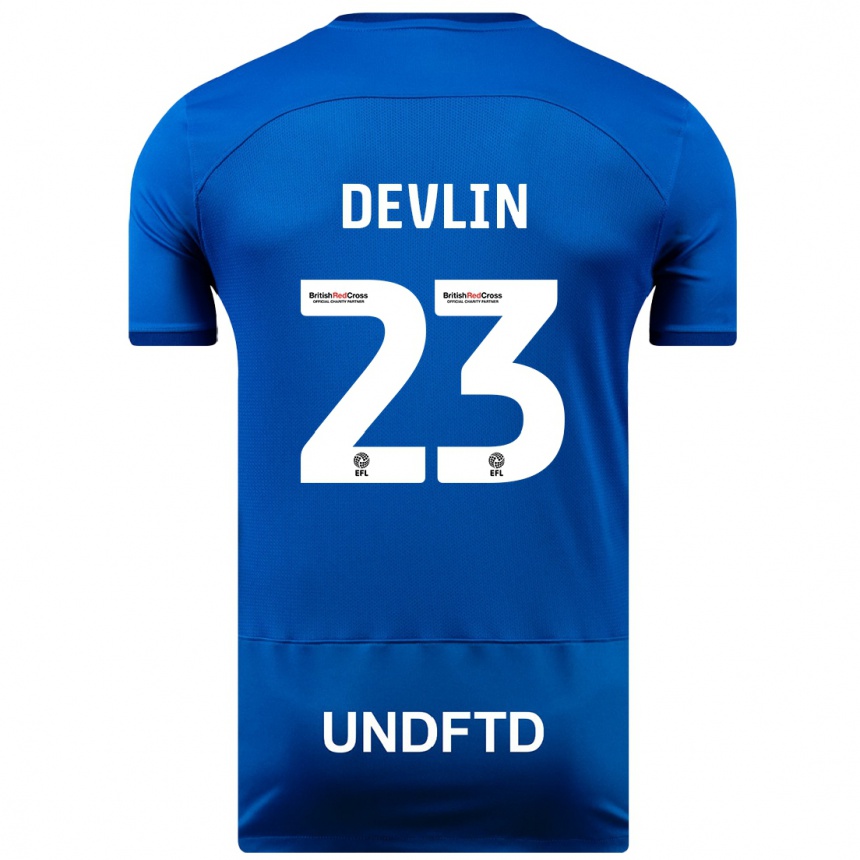 Vaikiškas Charlotte Devlin #23 Mėlyna Namų Marškinėliai 2023/24 T-Shirt