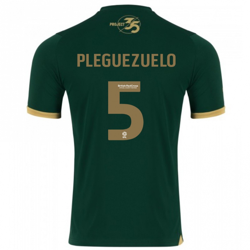 Vaikiškas Julio Pleguezuelo #5 Žalias Namų Marškinėliai 2023/24 T-Shirt