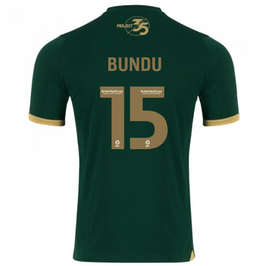 Vaikiškas Mustapha Bundu #15 Žalias Namų Marškinėliai 2023/24 T-Shirt