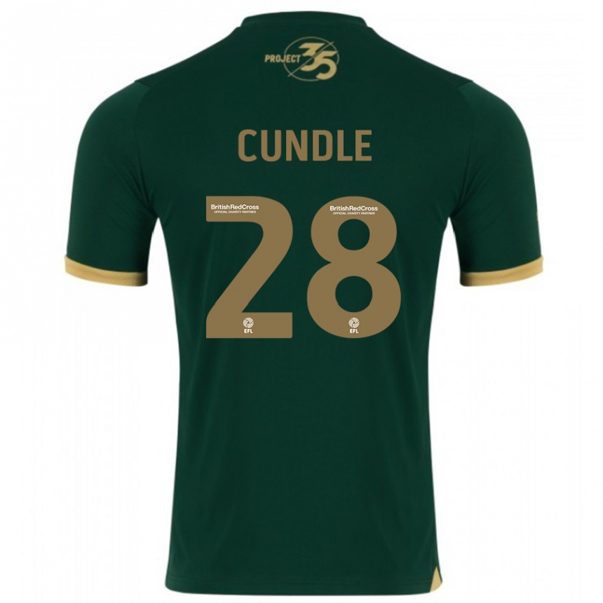 Vaikiškas Luke Cundle #28 Žalias Namų Marškinėliai 2023/24 T-Shirt