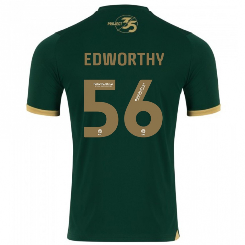 Vaikiškas Kieran Edworthy #56 Žalias Namų Marškinėliai 2023/24 T-Shirt