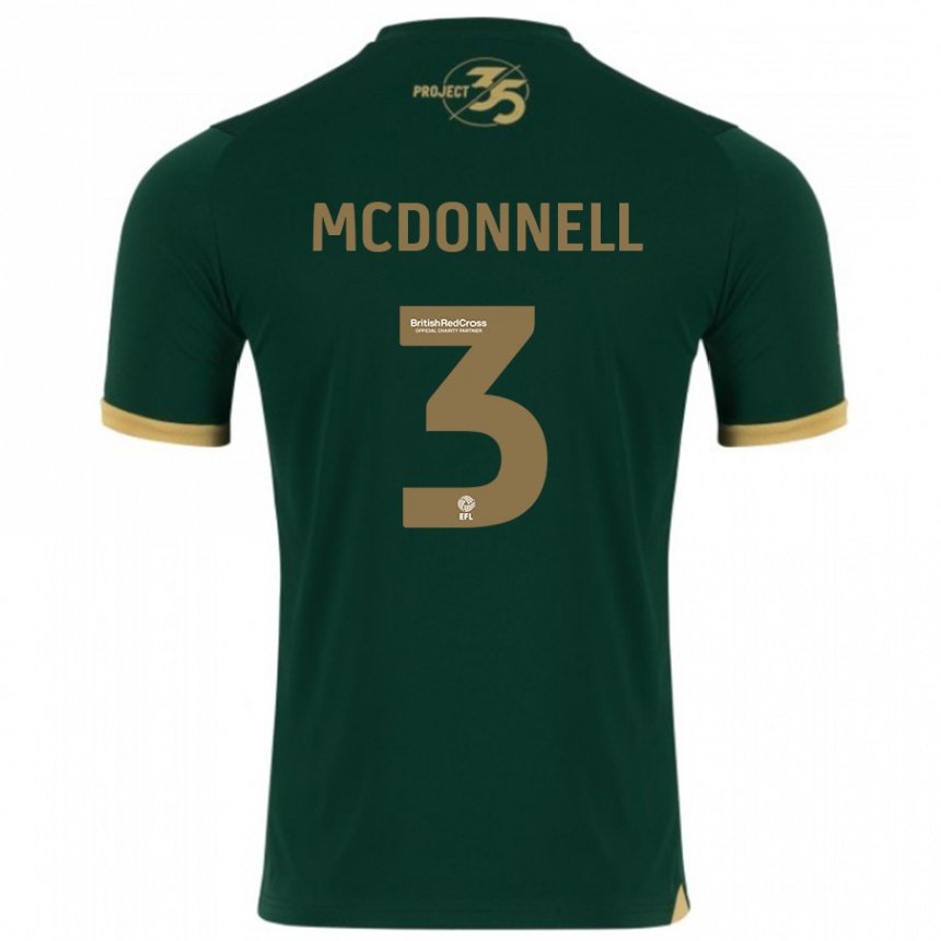 Vaikiškas Rosie Mcdonnell #3 Žalias Namų Marškinėliai 2023/24 T-Shirt