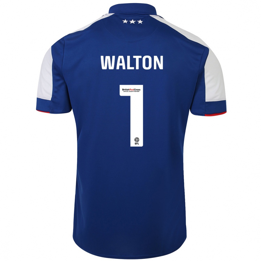 Vaikiškas Christian Walton #1 Mėlyna Namų Marškinėliai 2023/24 T-Shirt