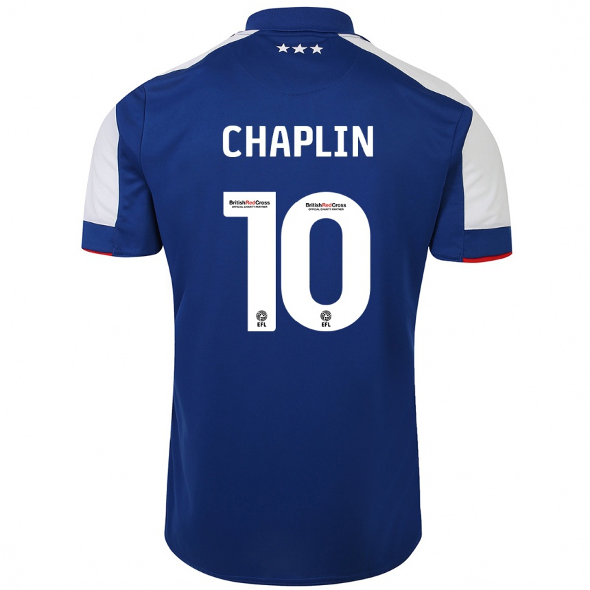 Vaikiškas Conor Chaplin #10 Mėlyna Namų Marškinėliai 2023/24 T-Shirt