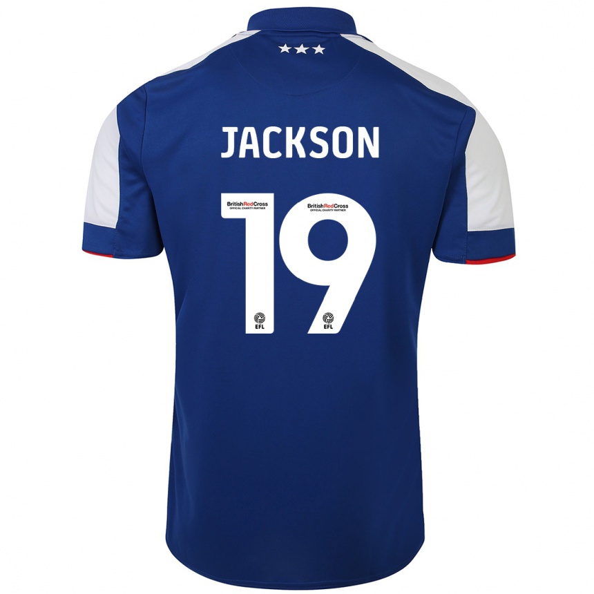 Vaikiškas Kayden Jackson #19 Mėlyna Namų Marškinėliai 2023/24 T-Shirt