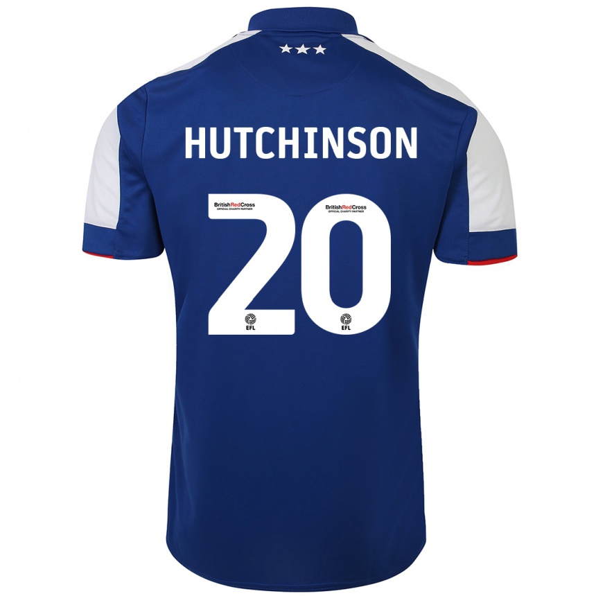 Vaikiškas Omari Hutchinson #20 Mėlyna Namų Marškinėliai 2023/24 T-Shirt