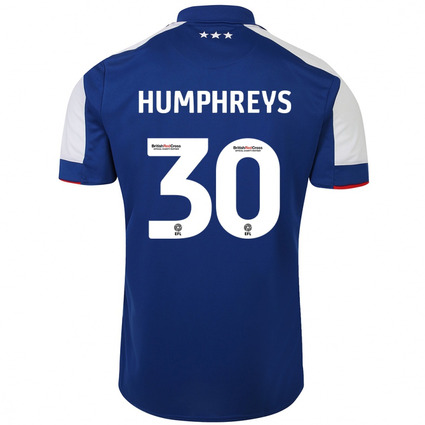 Vaikiškas Cameron Humphreys #30 Mėlyna Namų Marškinėliai 2023/24 T-Shirt