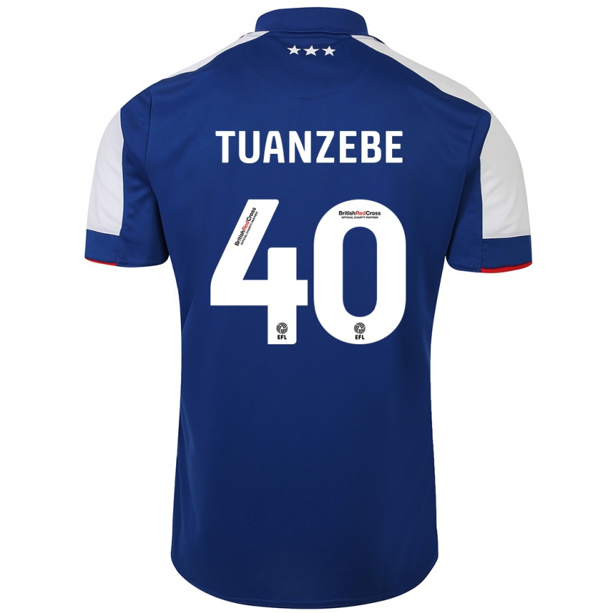 Vaikiškas Axel Tuanzebe #40 Mėlyna Namų Marškinėliai 2023/24 T-Shirt