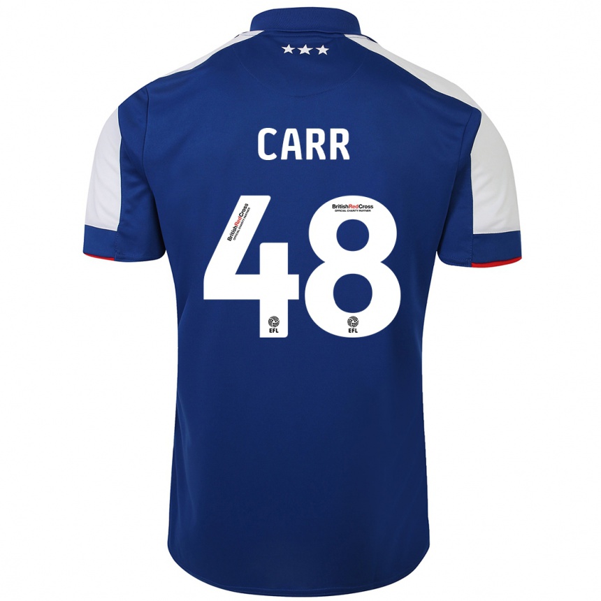 Vaikiškas Ryan Carr #48 Mėlyna Namų Marškinėliai 2023/24 T-Shirt