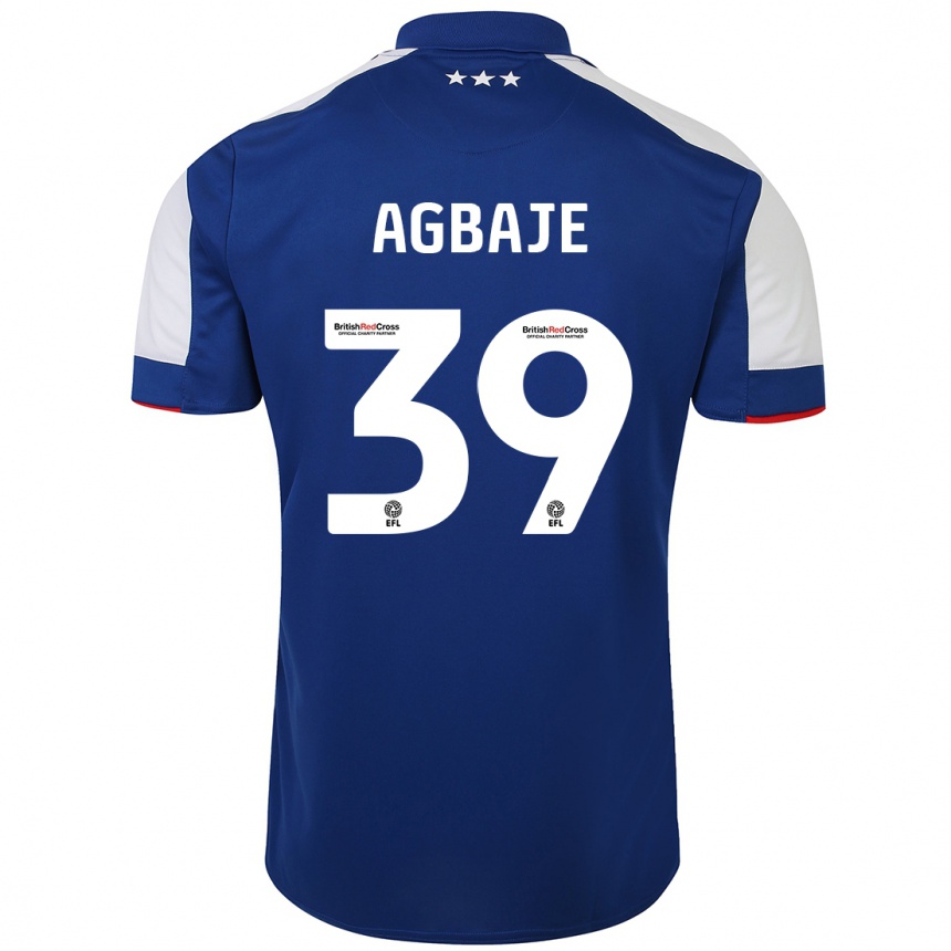 Vaikiškas Edwin Agbaje #39 Mėlyna Namų Marškinėliai 2023/24 T-Shirt