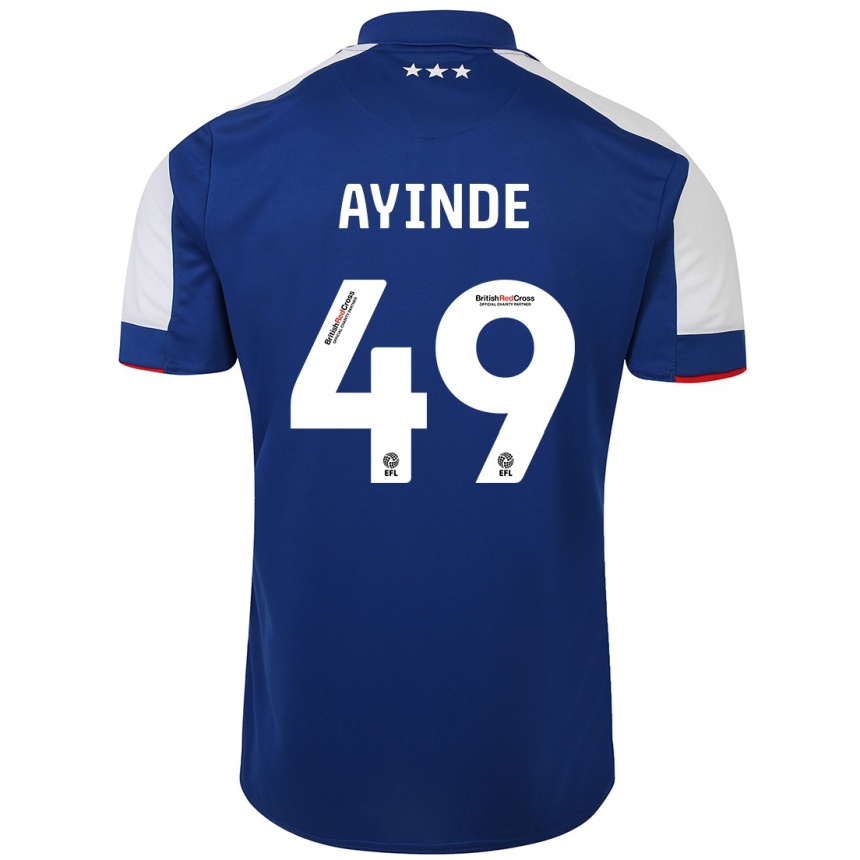 Vaikiškas Leon Ayinde #49 Mėlyna Namų Marškinėliai 2023/24 T-Shirt