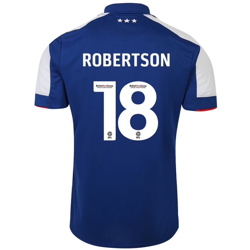 Vaikiškas Kyra Robertson #18 Mėlyna Namų Marškinėliai 2023/24 T-Shirt