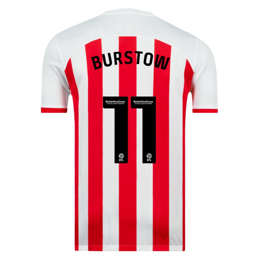 Vaikiškas Mason Burstow #11 Baltas Namų Marškinėliai 2023/24 T-Shirt