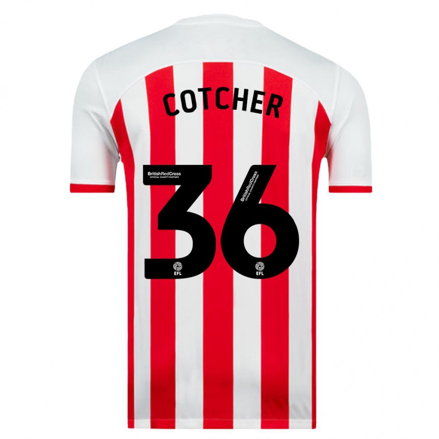 Vaikiškas Mason Cotcher #36 Baltas Namų Marškinėliai 2023/24 T-Shirt