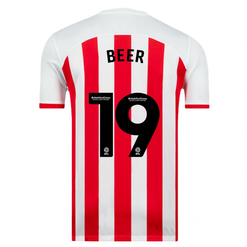 Vaikiškas Megan Beer #19 Baltas Namų Marškinėliai 2023/24 T-Shirt