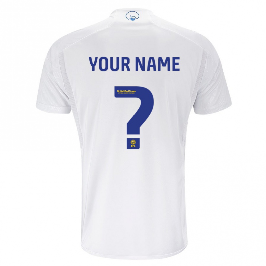 Vaikiškas Jūsų Vardas #0 Baltas Namų Marškinėliai 2023/24 T-Shirt
