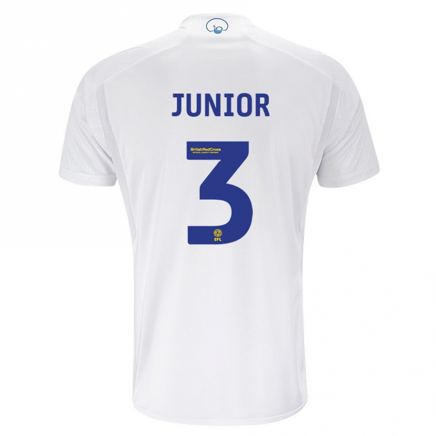 Vaikiškas Junior Firpo #3 Baltas Namų Marškinėliai 2023/24 T-Shirt