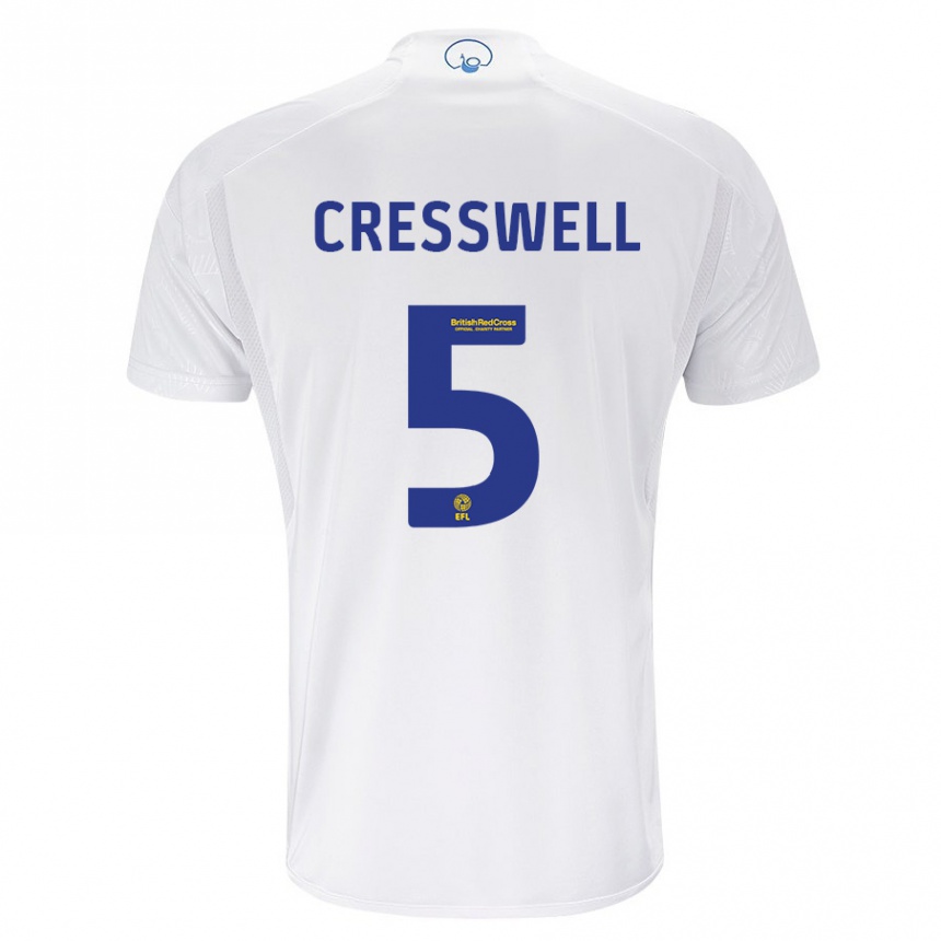 Vaikiškas Charlie Cresswell #5 Baltas Namų Marškinėliai 2023/24 T-Shirt