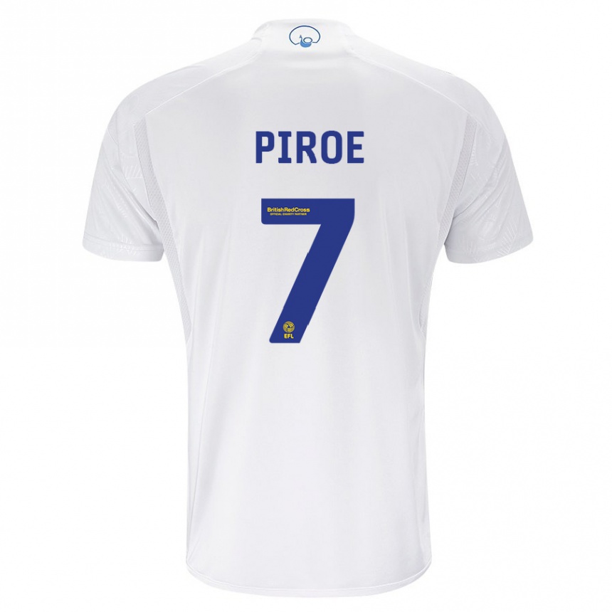 Vaikiškas Joël Piroe #7 Baltas Namų Marškinėliai 2023/24 T-Shirt