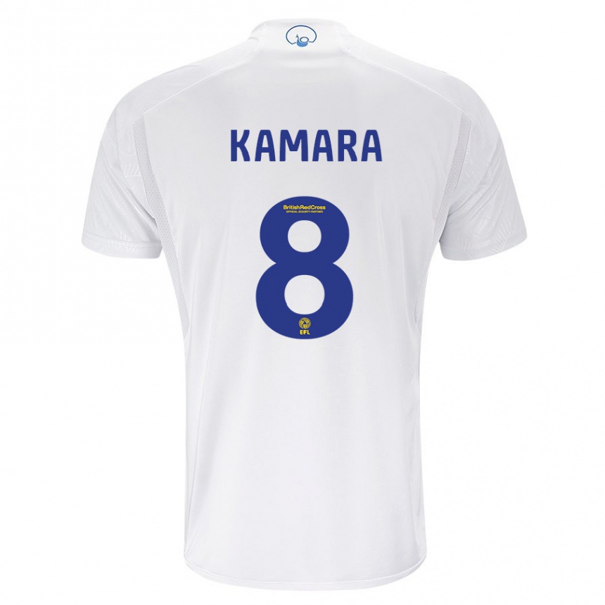 Vaikiškas Glen Kamara #8 Baltas Namų Marškinėliai 2023/24 T-Shirt