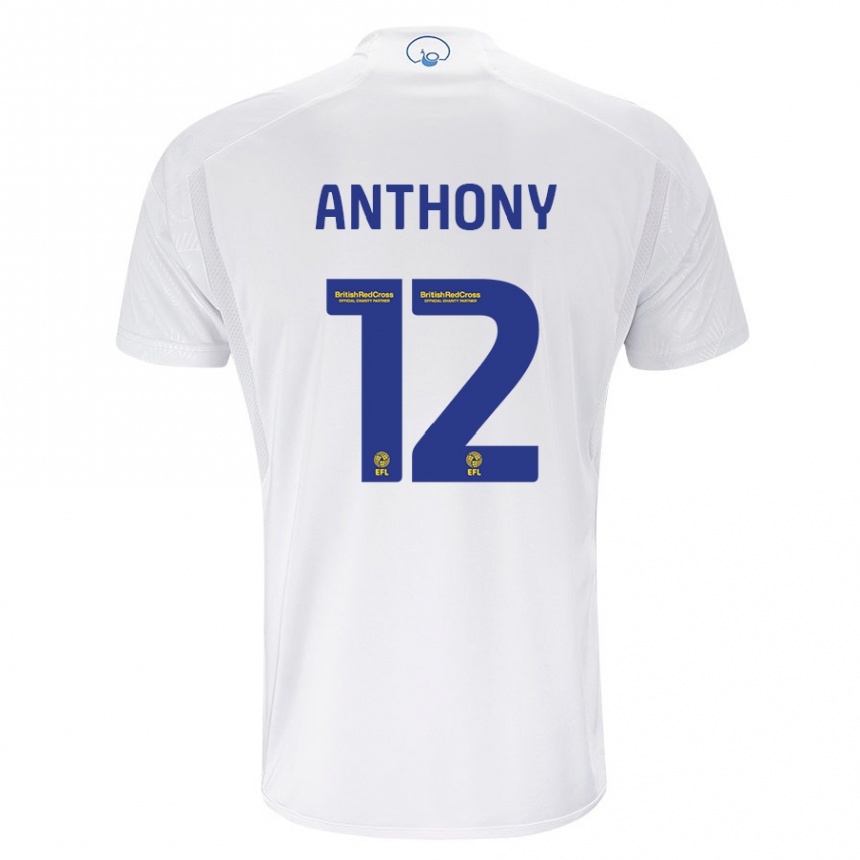 Vaikiškas Jaidon Anthony #12 Baltas Namų Marškinėliai 2023/24 T-Shirt