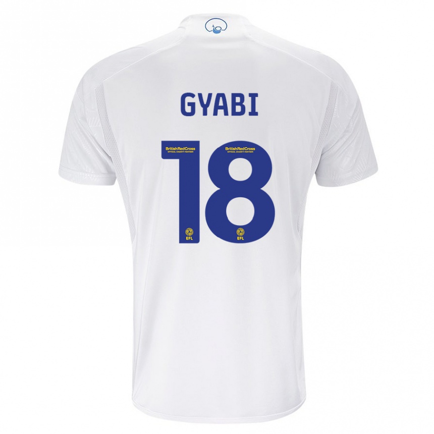 Vaikiškas Darko Gyabi #18 Baltas Namų Marškinėliai 2023/24 T-Shirt