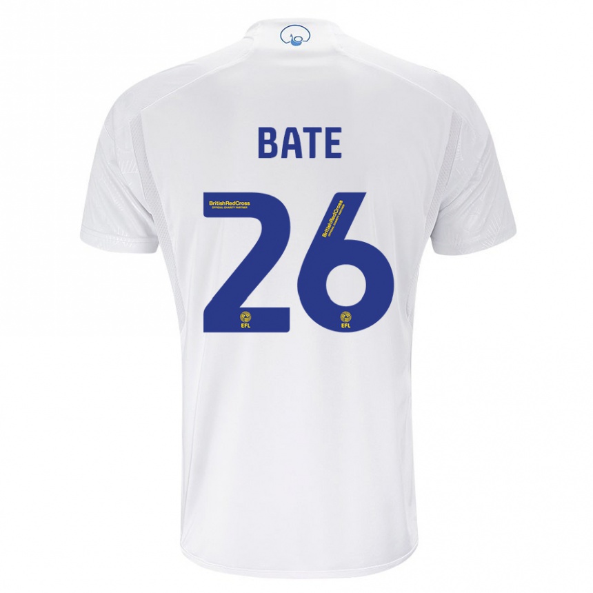 Vaikiškas Lewis Bate #26 Baltas Namų Marškinėliai 2023/24 T-Shirt